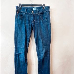 Hudson Straight Leg Low Rise Dark Denim Jeans
